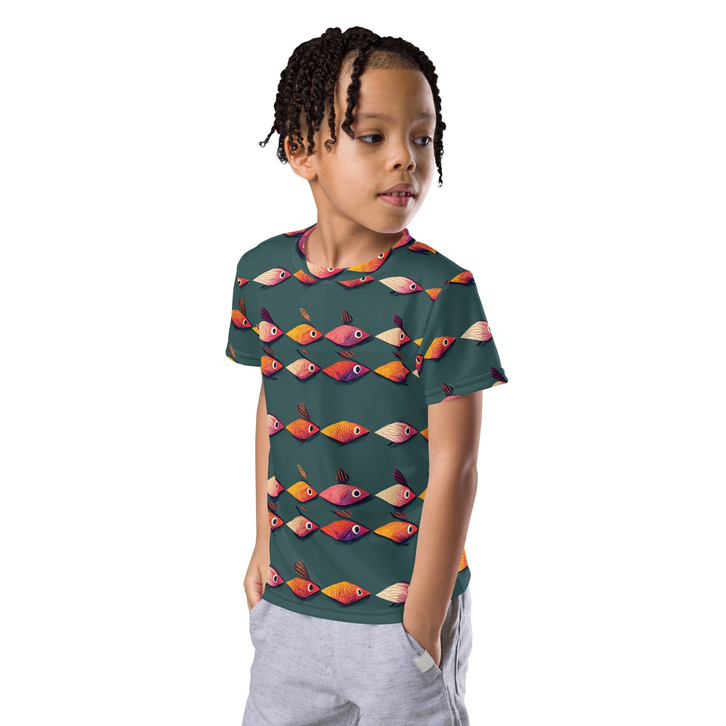 Brilliant Fish Brigade Kids crew neck t-shirt