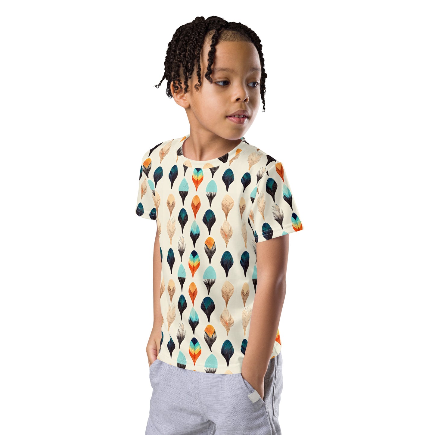 Colorful Plumes Boy’s crew neck t-shirt