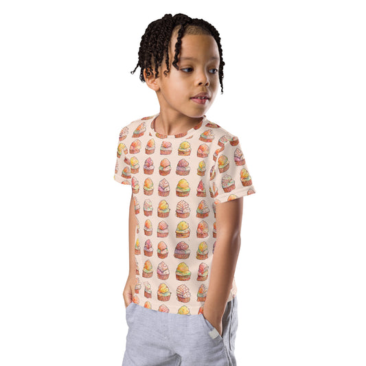 Dancing on Mom’s feet While Cupcakes Bake Boy’s crew neck t-shirt