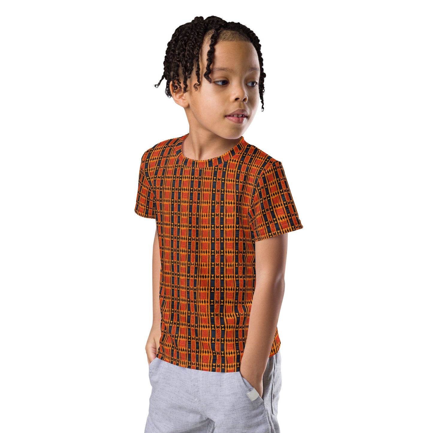 Maasai Stripe Mirage Boy’s crew neck t-shirt