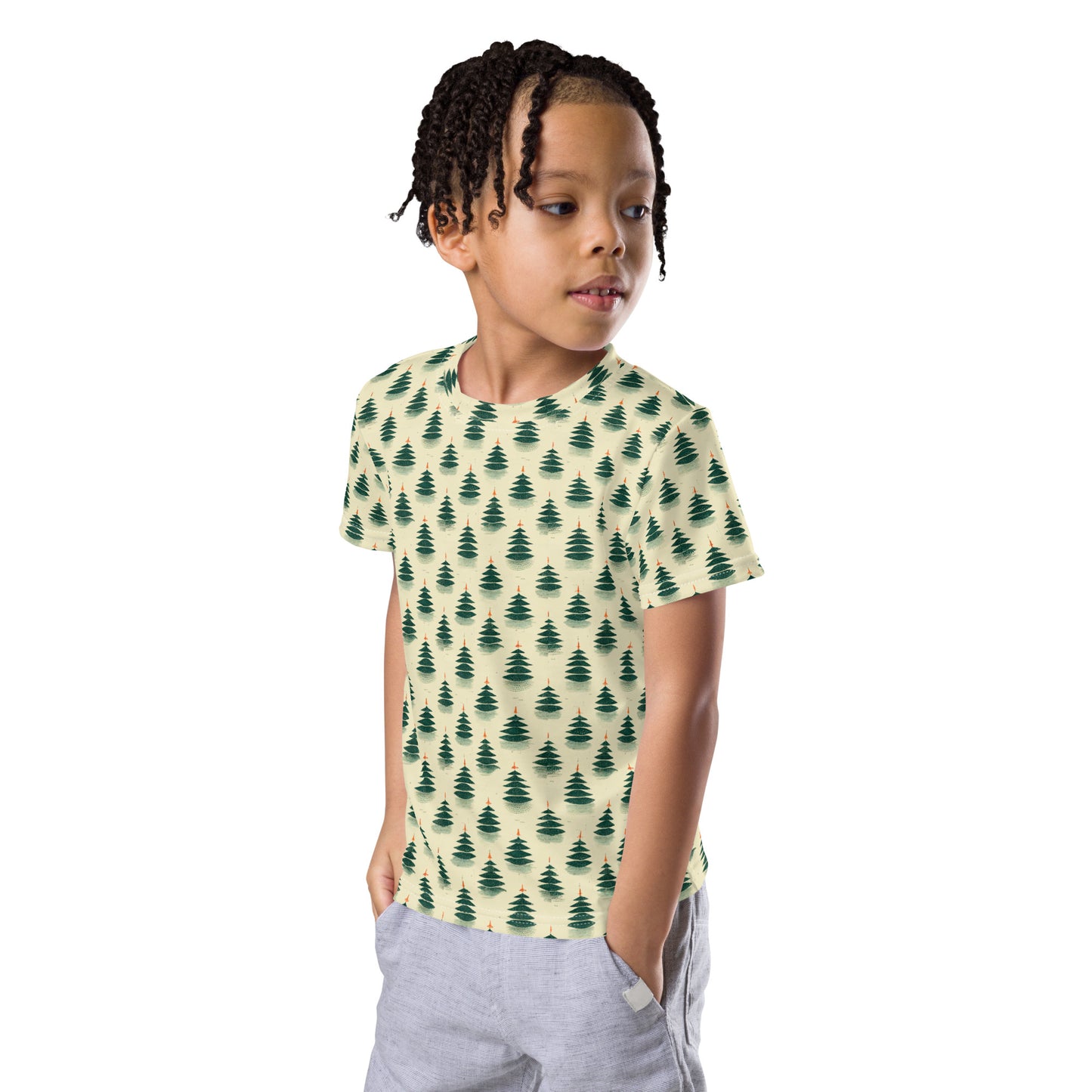 Merry Pine Parade Boy’s crew neck t-shirt