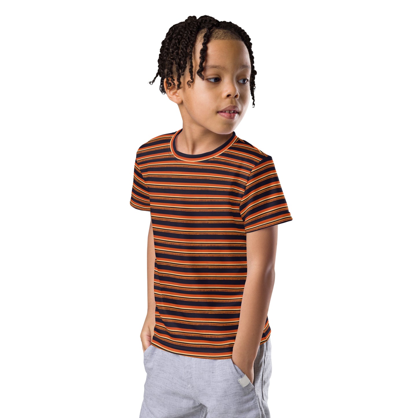 Savanna Sunset Stitches Boy’s crew neck t-shirt