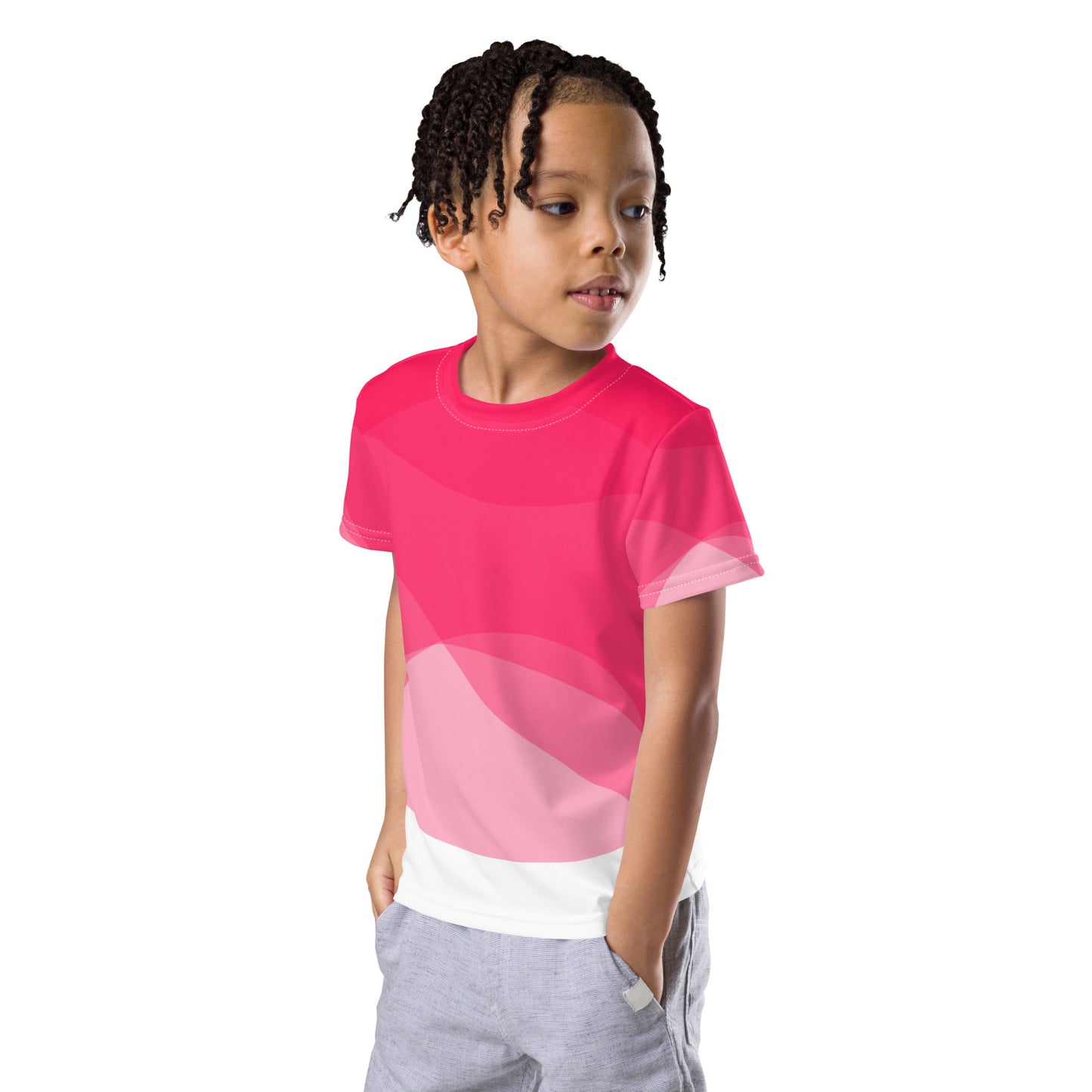 Hot Pink Hurricane Boy’s crew neck t-shirt