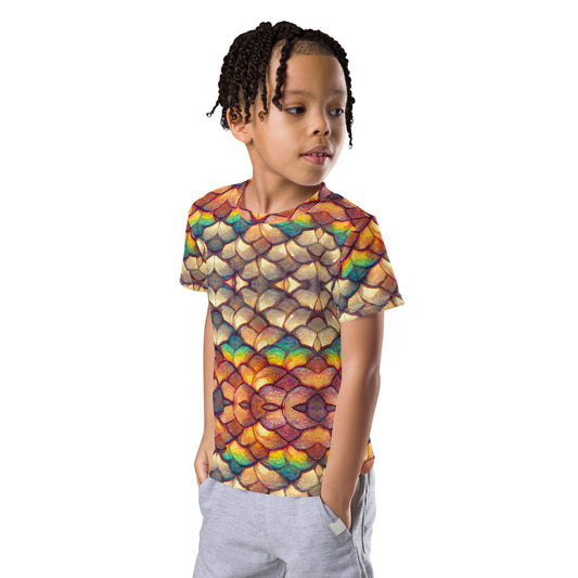 Cloeyra, the Radiant Aether Dragon Boy’s crew neck t-shirt