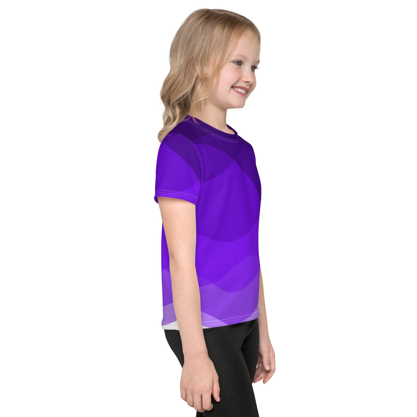 Violet Swirls Kids crew neck t-shirt