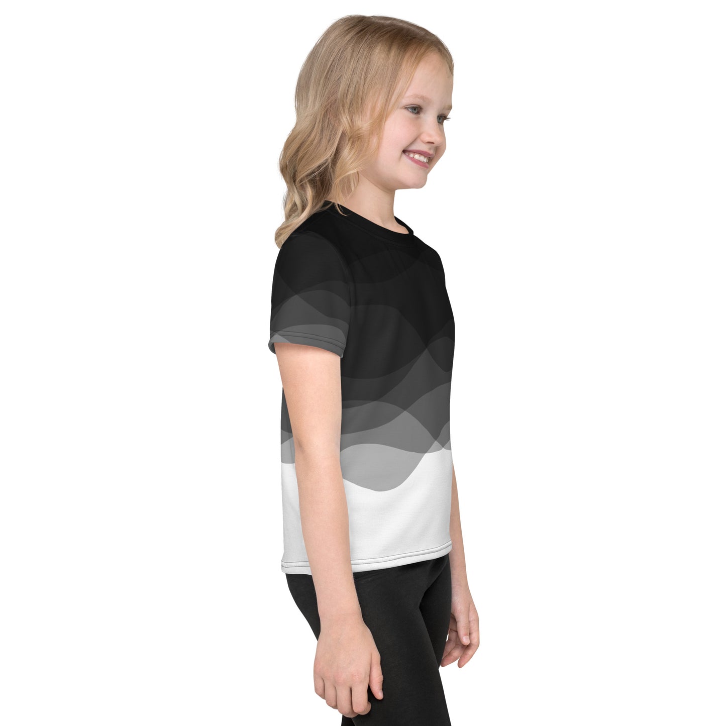 Graphite Waves Kids crew neck t-shirt