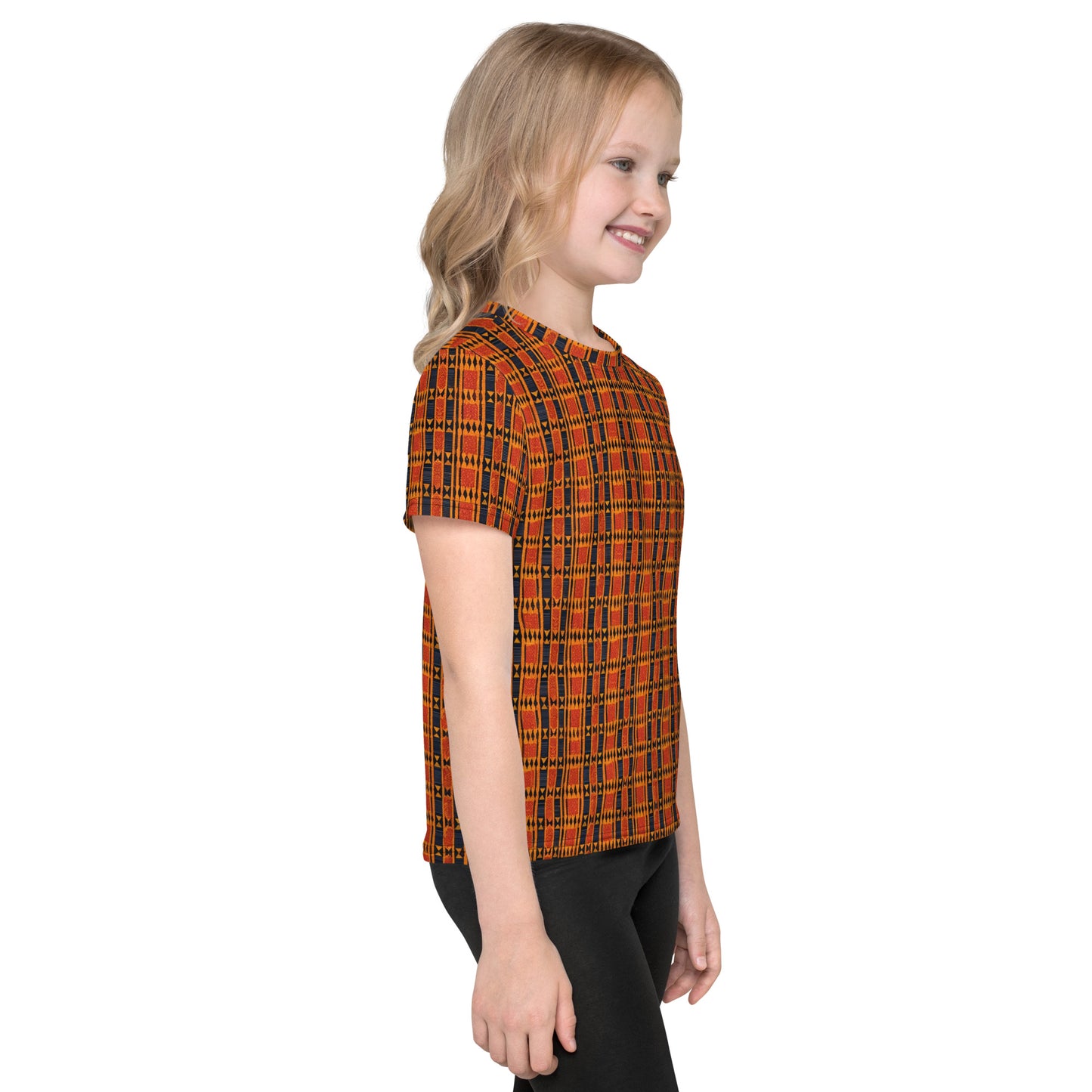 Maasai Stripe Mirage Girl’s crew neck t-shirt