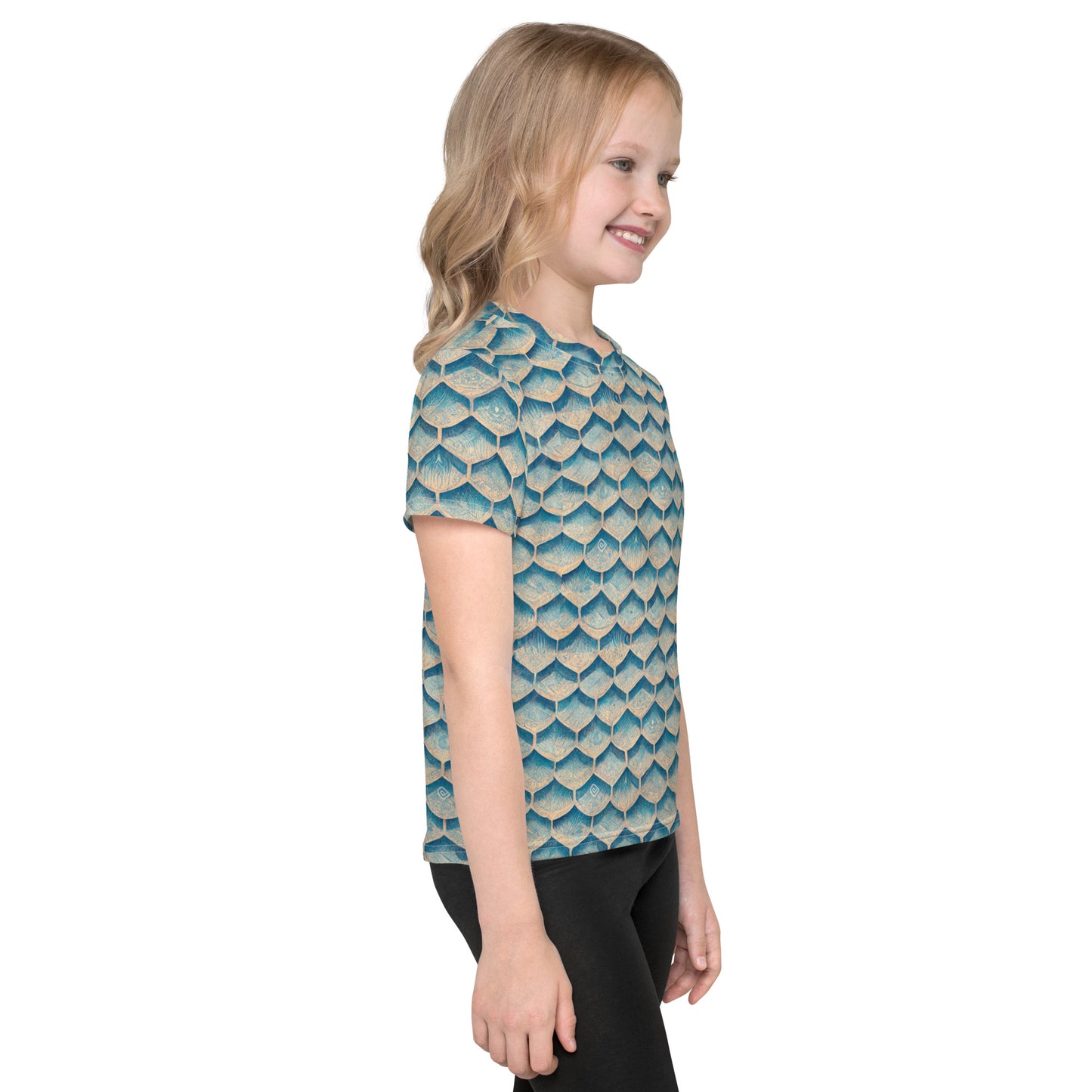 Seafoam Scales Girl’s crew neck t-shirt