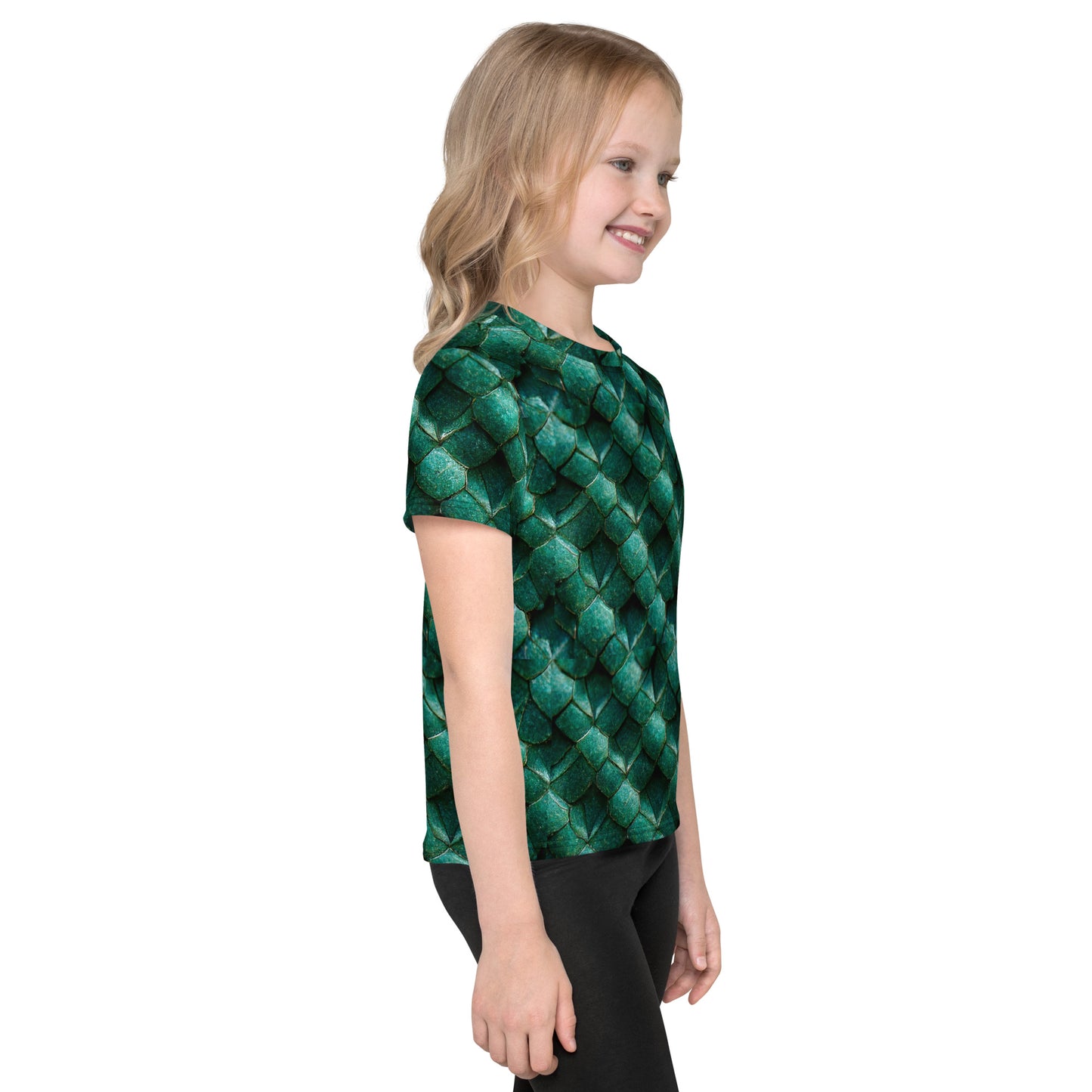 Emeralda the Great Forest Dragon Girl’s crew neck t-shirt