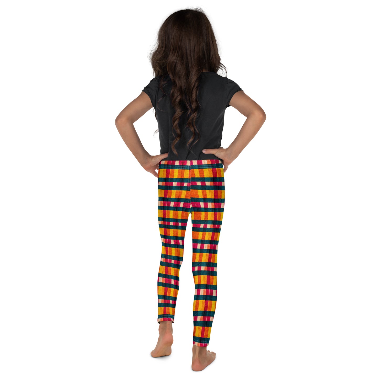 Tropical Fiesta Plaid Girl’s Leggings