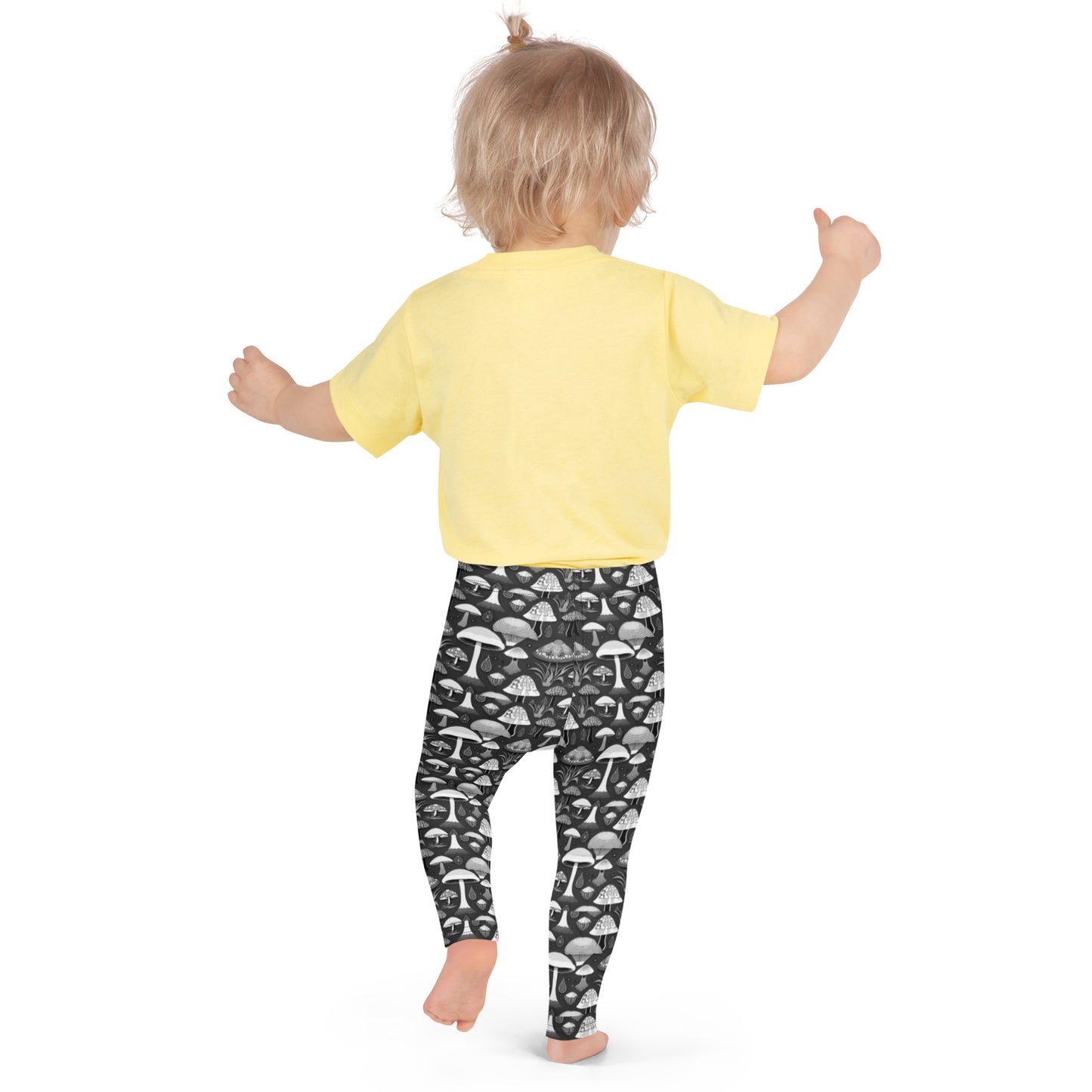 Whimsical Mushrooms B&W Baby Girl’s Leggings