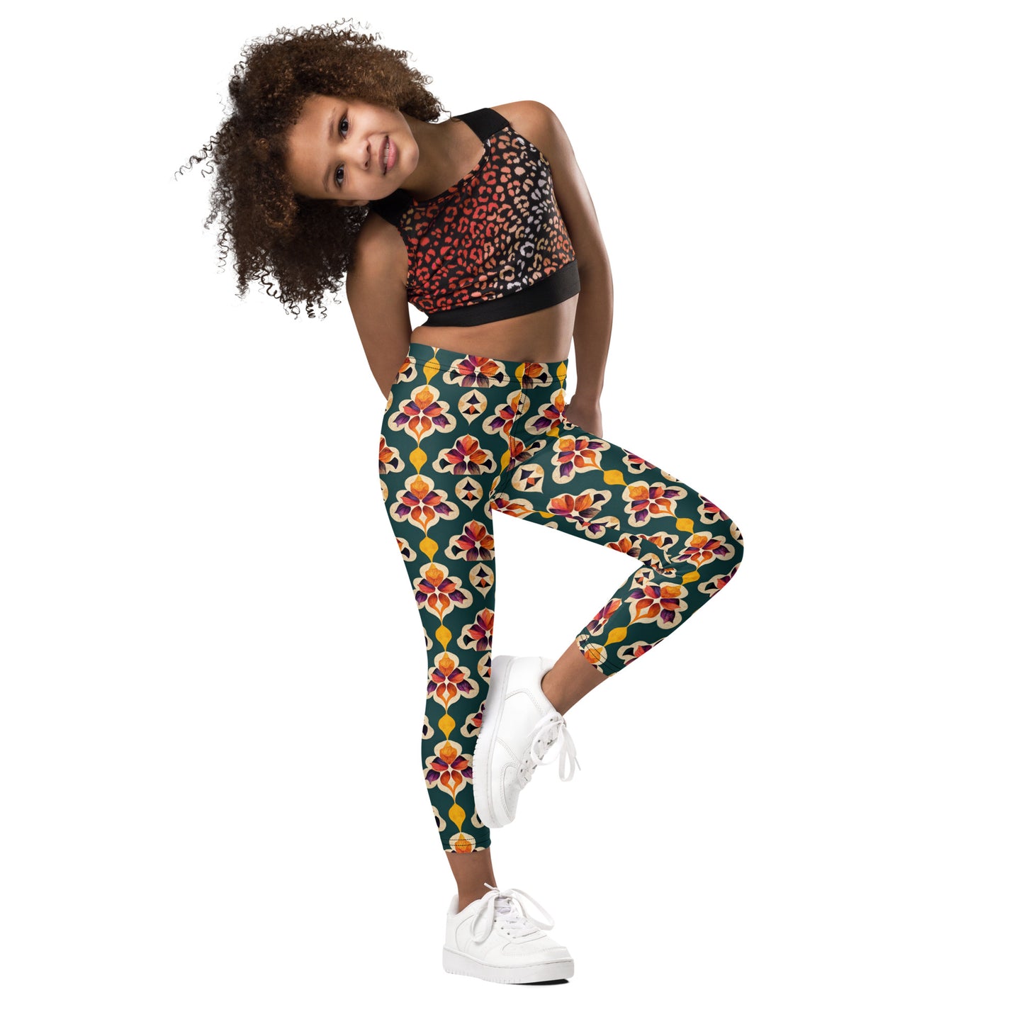 Ifrane’s Rainbow Blossoms Kid's Leggings