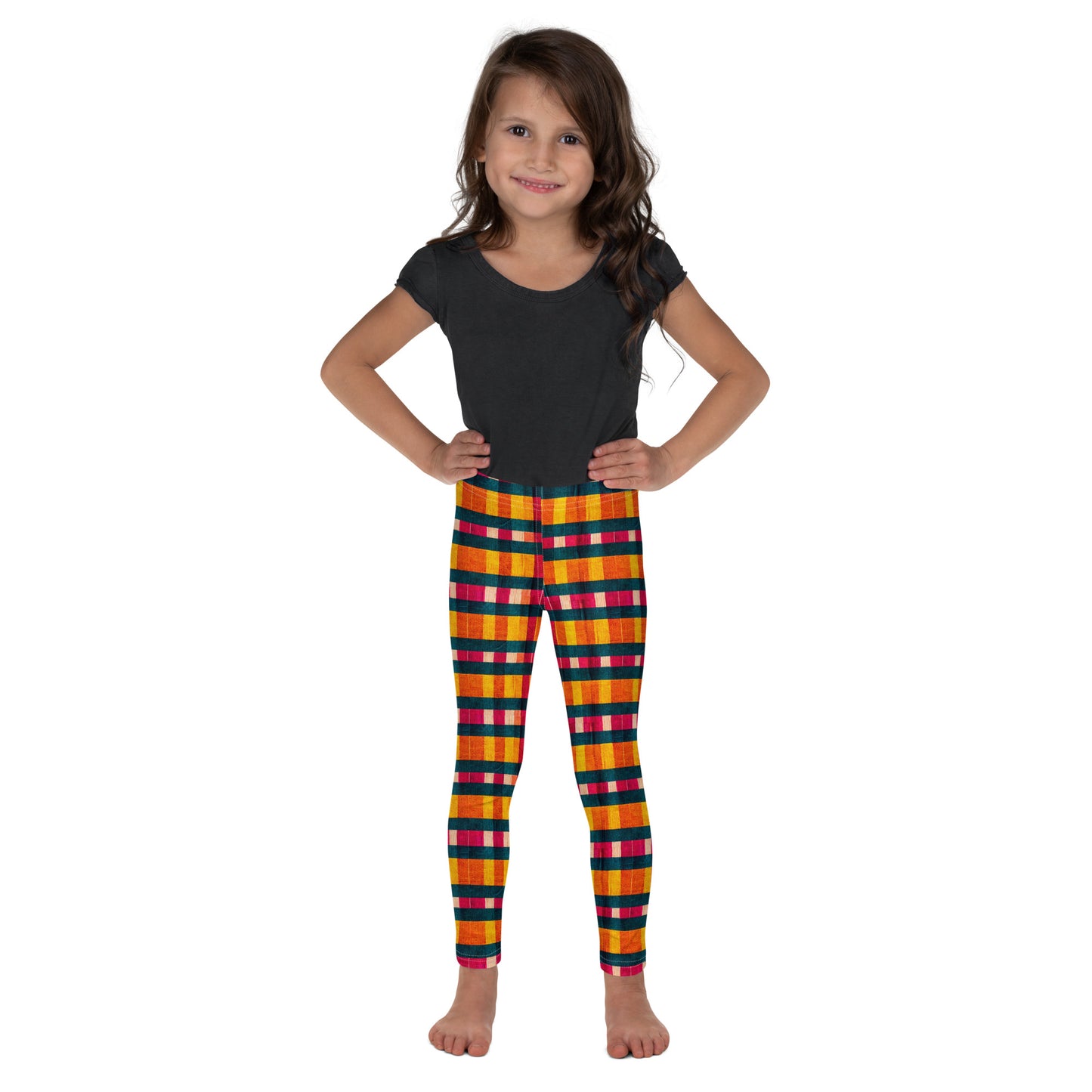 Tropical Fiesta Plaid Girl’s Leggings