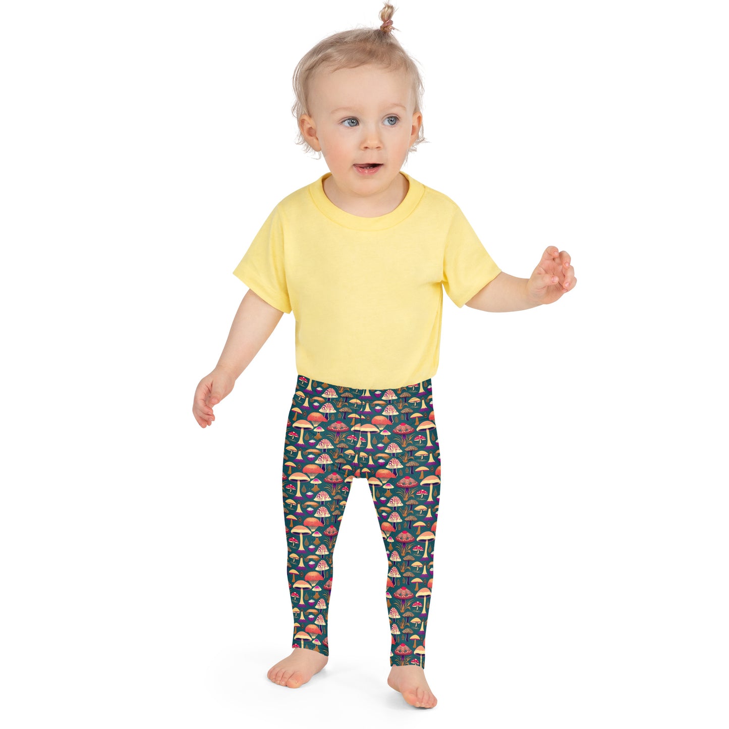 Whimsical Mushrooms in Color Baby Girl’s Leggings