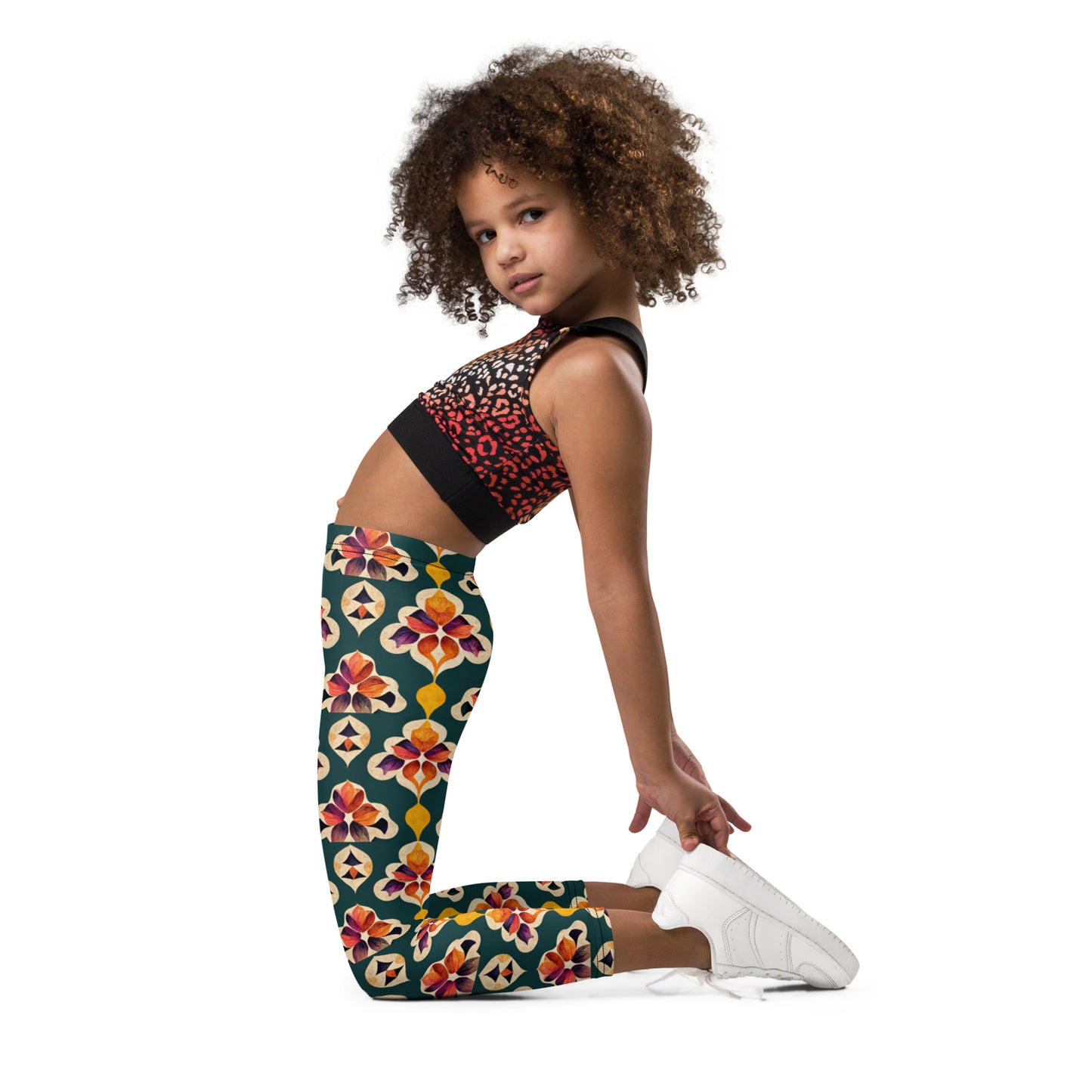 Ifrane’s Rainbow Blossoms Kid's Leggings