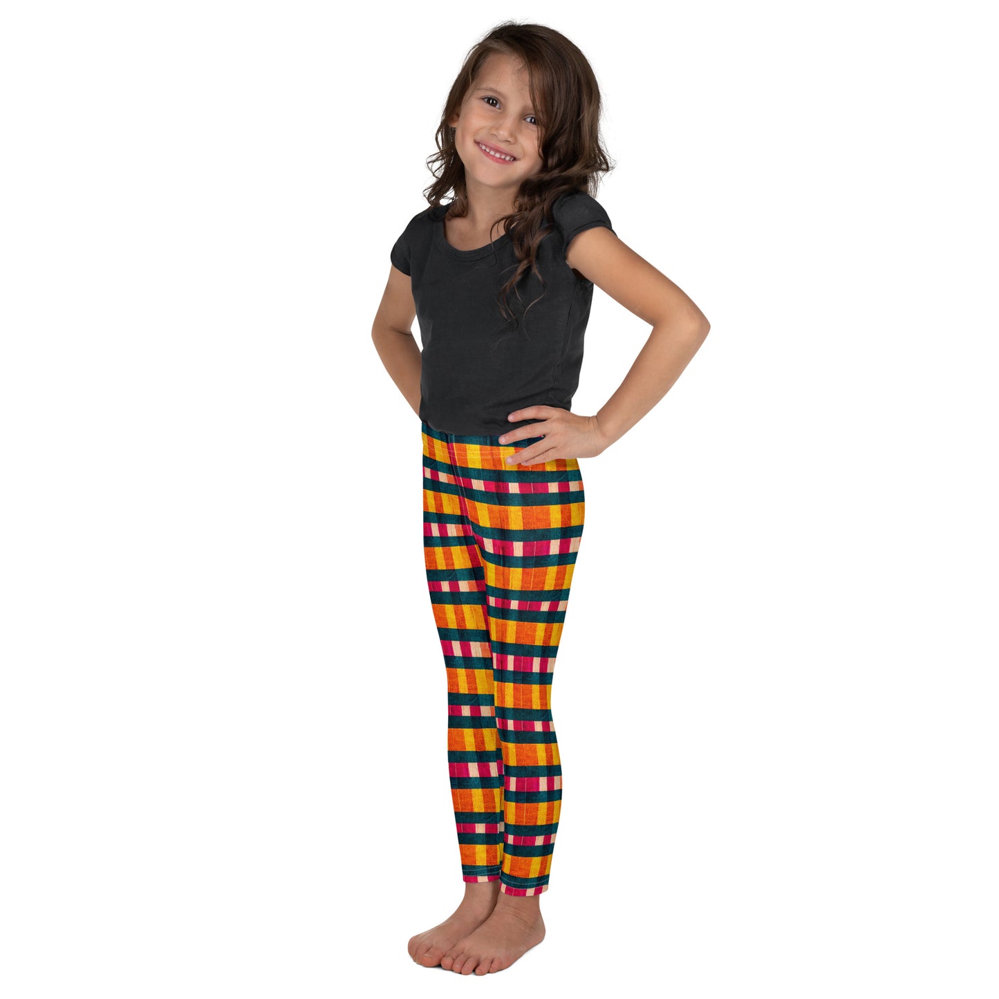 Tropical Fiesta Plaid Girl’s Leggings