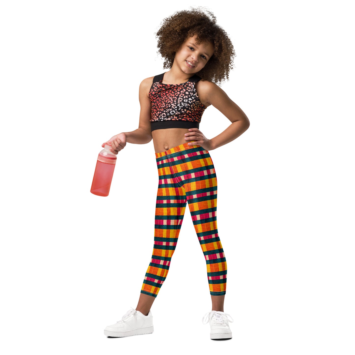 Tropical Fiesta Plaid Girl’s Leggings