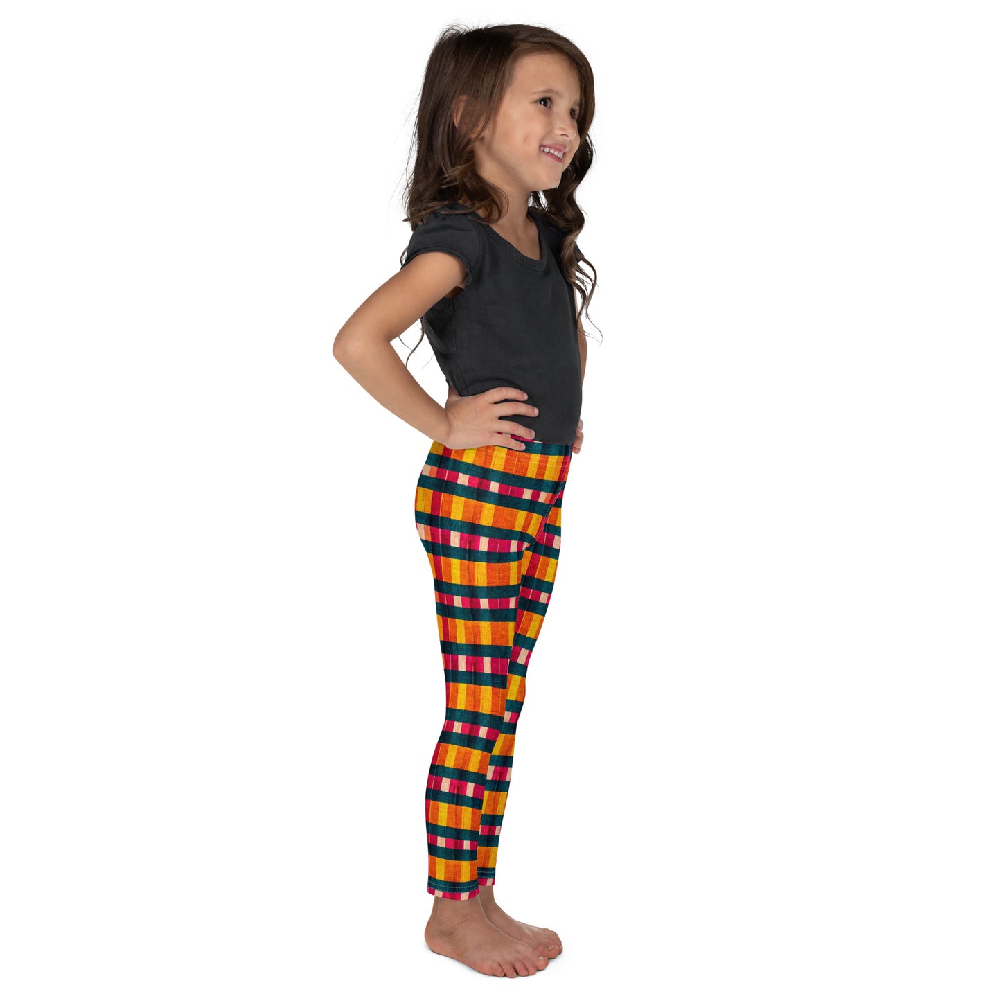 Tropical Fiesta Plaid Girl’s Leggings