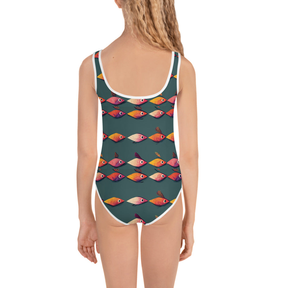 Brilliant Fish Brigade Kids Swimsuit