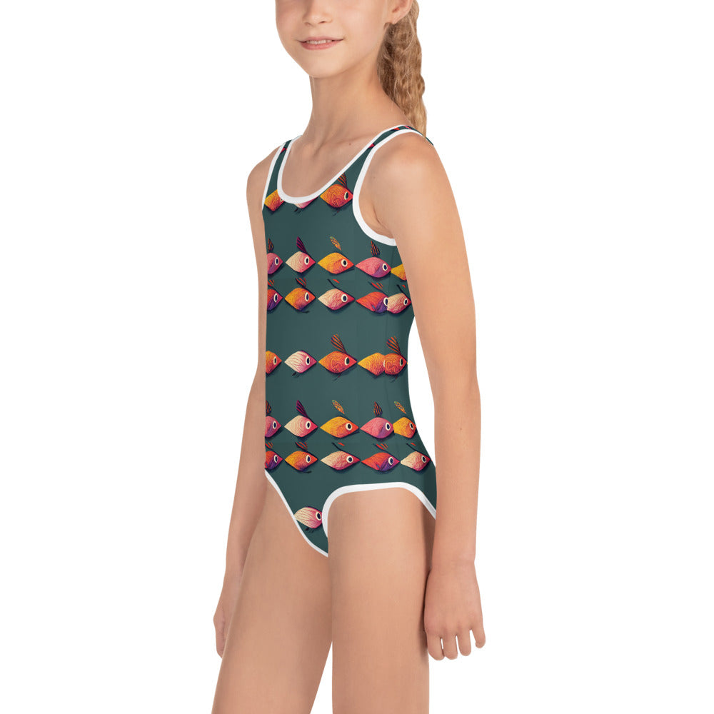 Brilliant Fish Brigade Kids Swimsuit