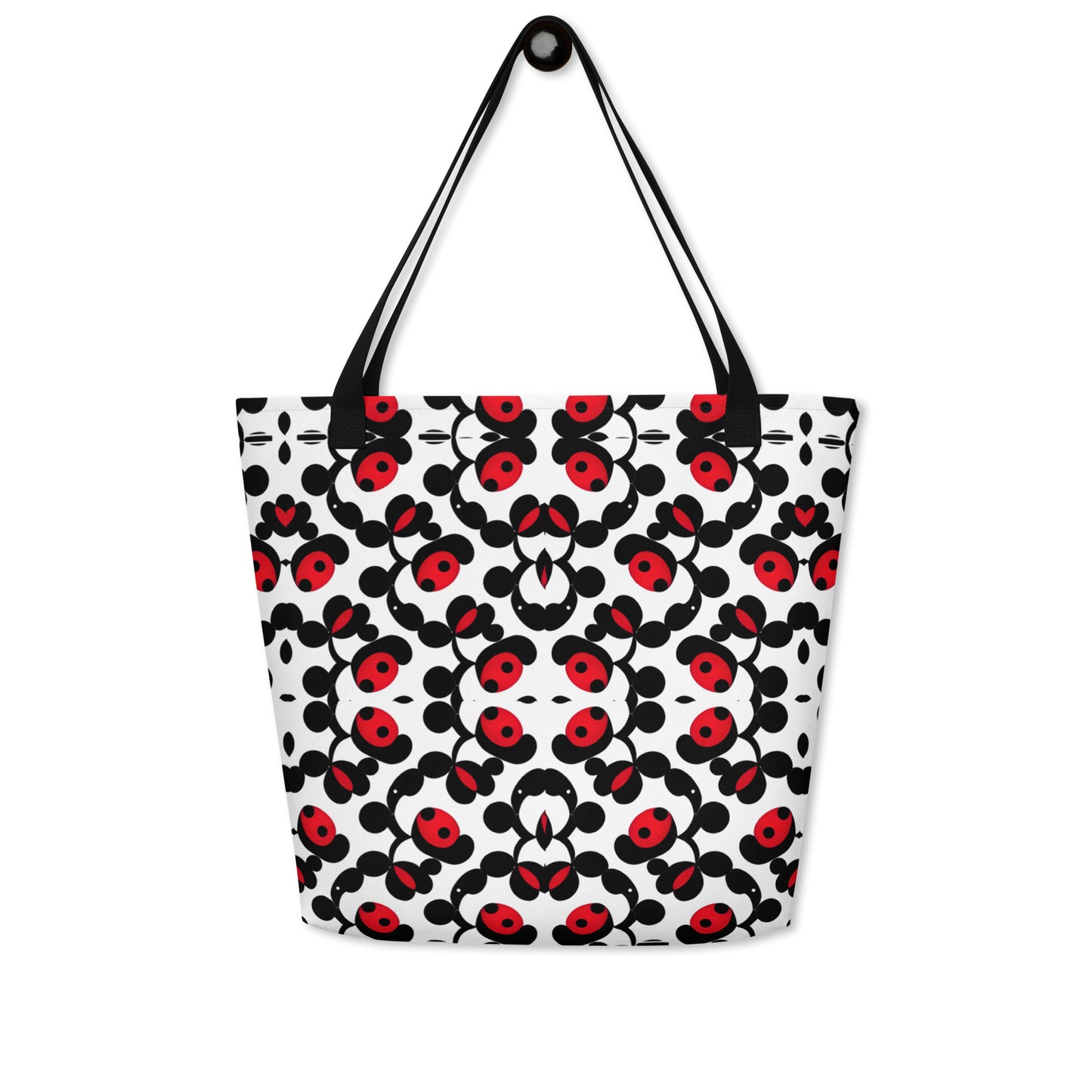 Ladybug Noir Large Tote Bag