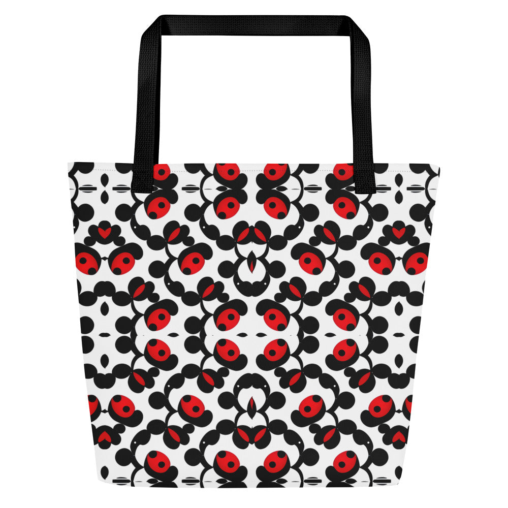 Ladybug Noir Large Tote Bag