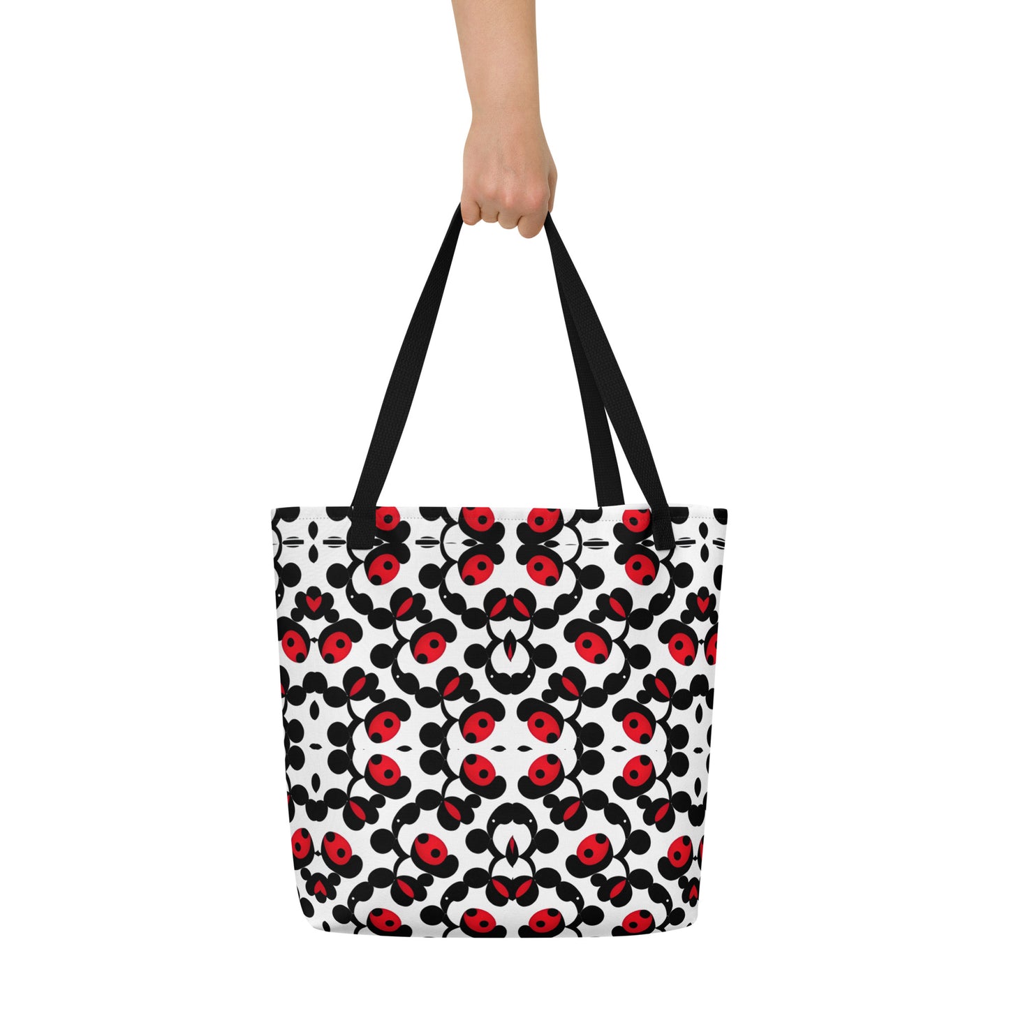 Ladybug Noir Large Tote Bag