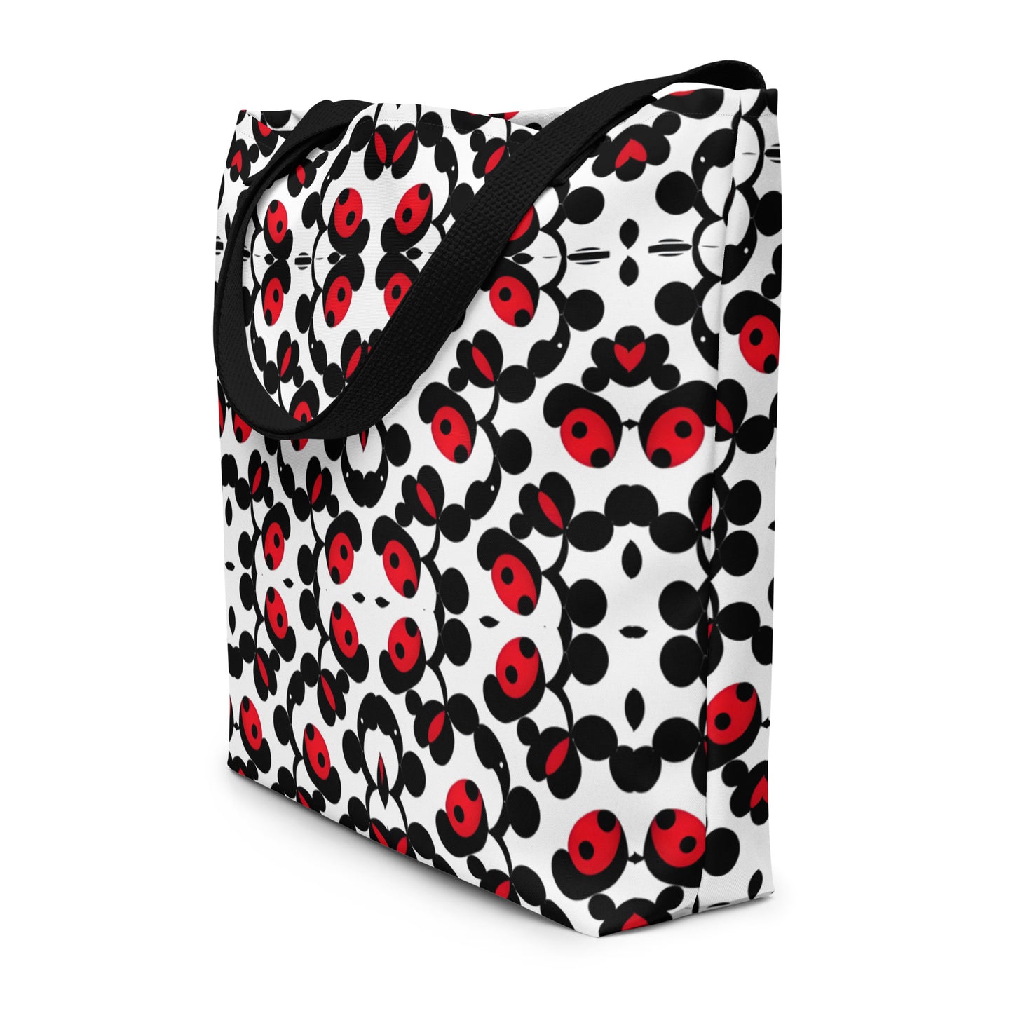 Ladybug Noir Large Tote Bag