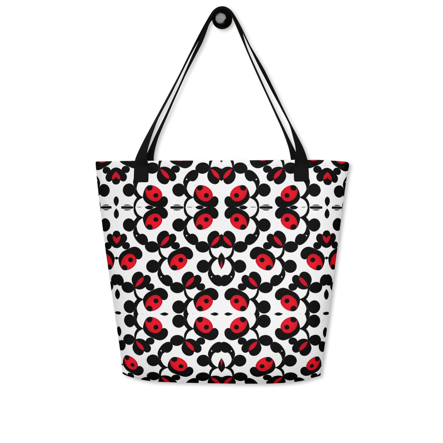 Ladybug Noir Large Tote Bag