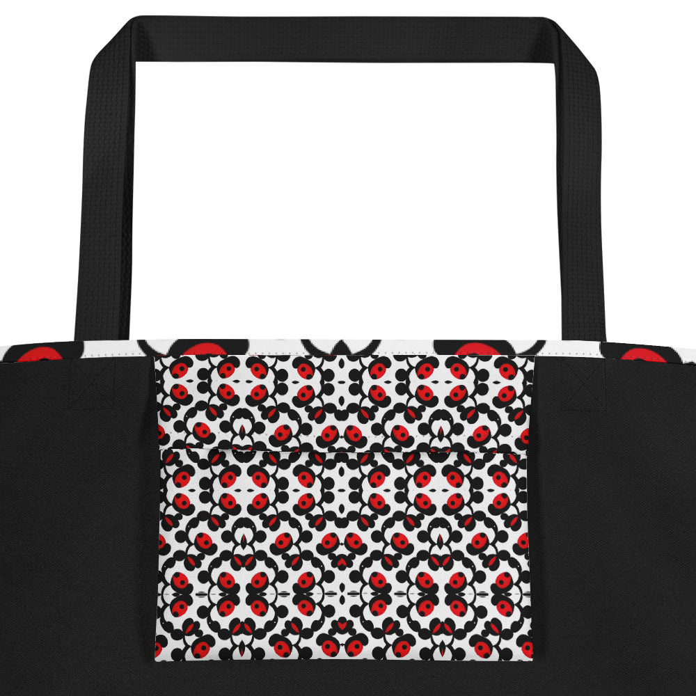 Ladybug Noir Large Tote Bag