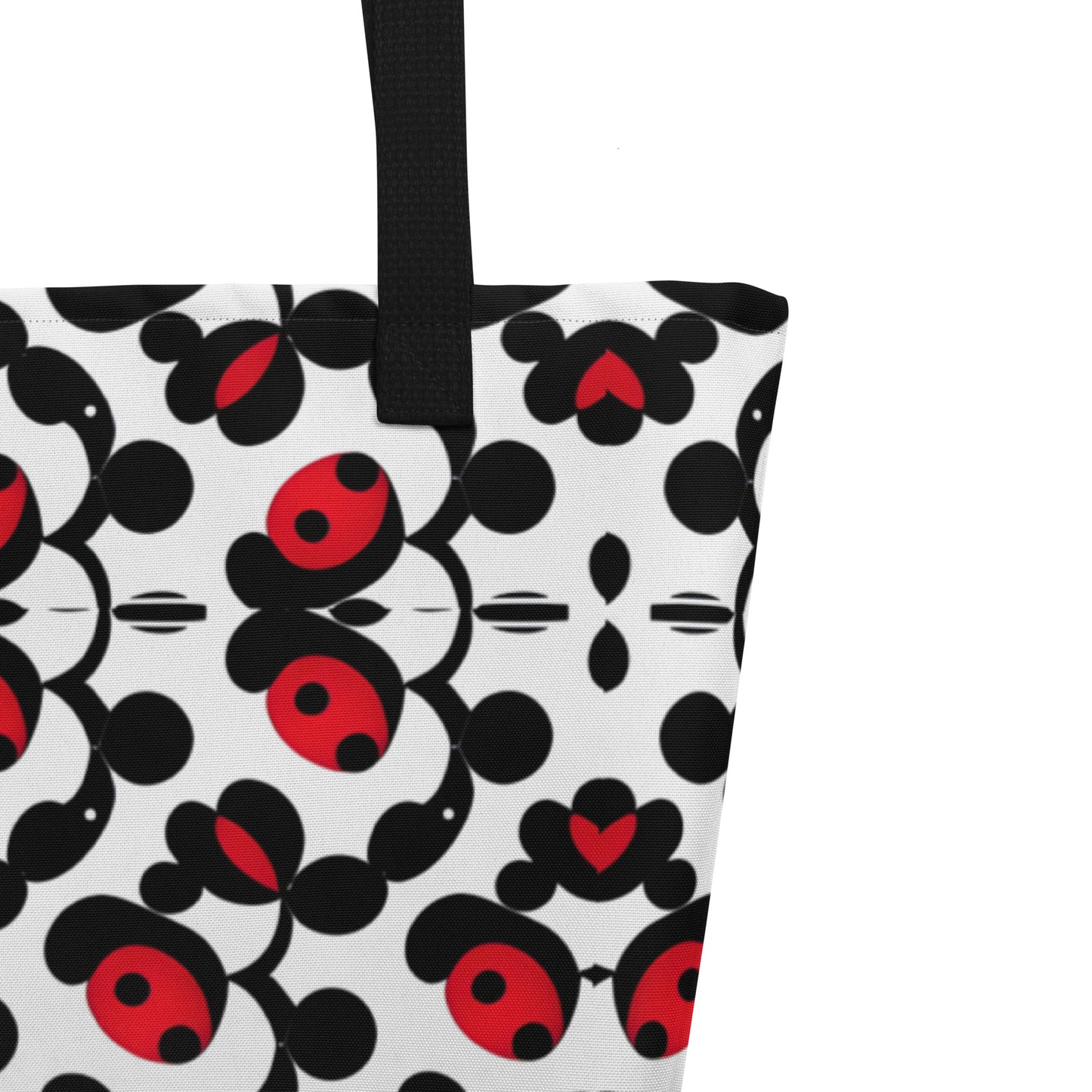 Ladybug Noir Large Tote Bag