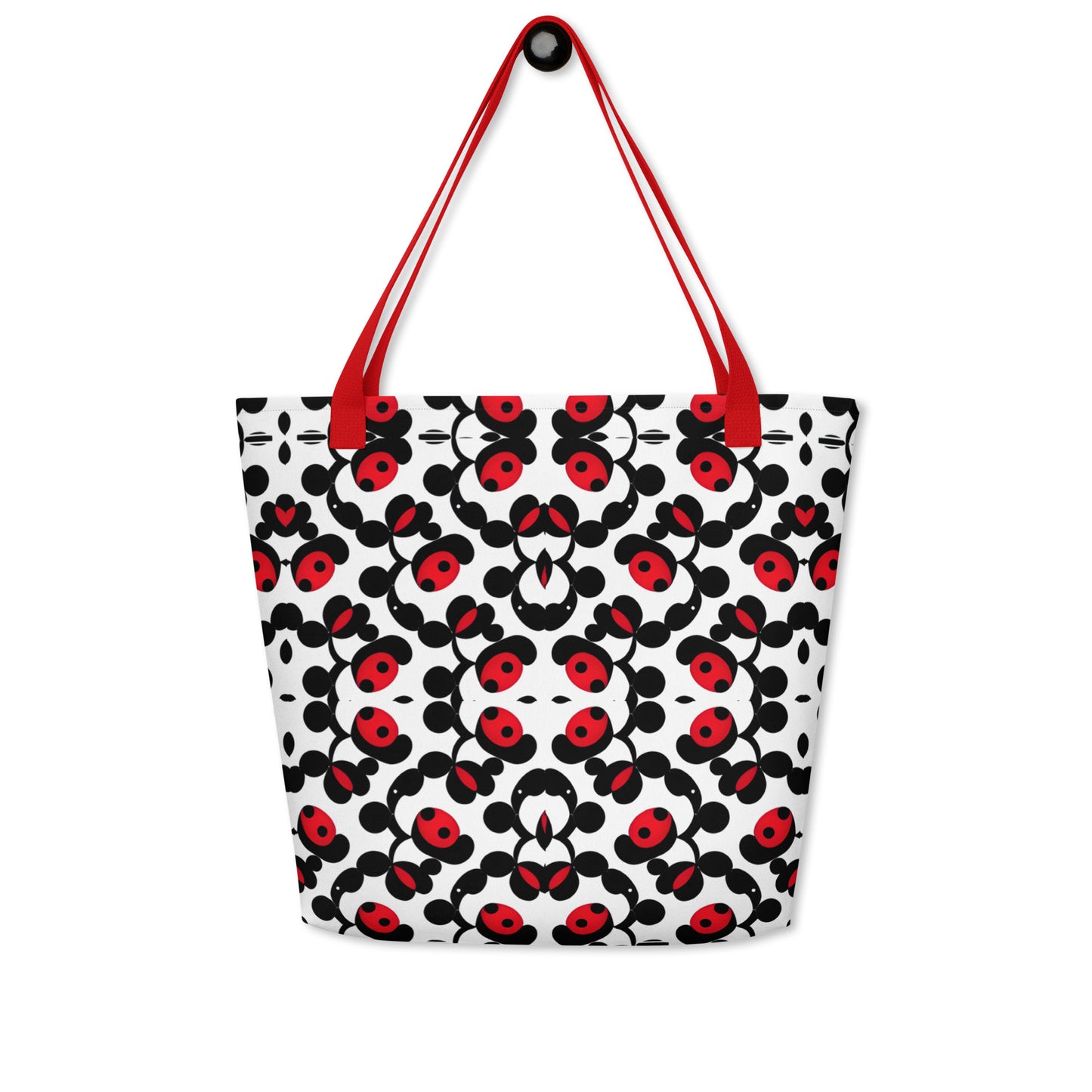 Ladybug Noir Large Tote Bag