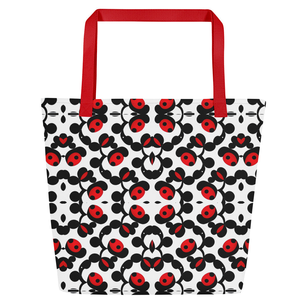 Ladybug Noir Large Tote Bag