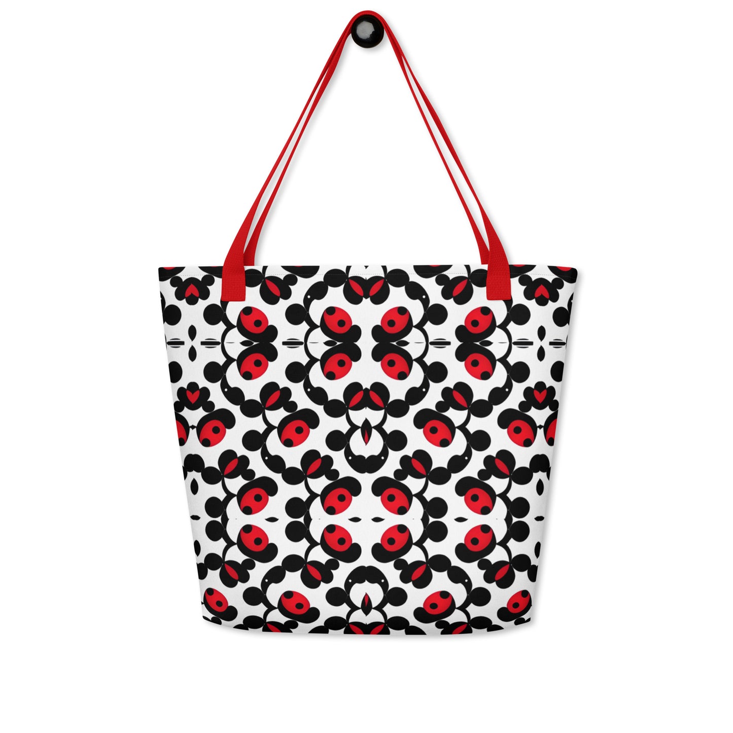 Ladybug Noir Large Tote Bag