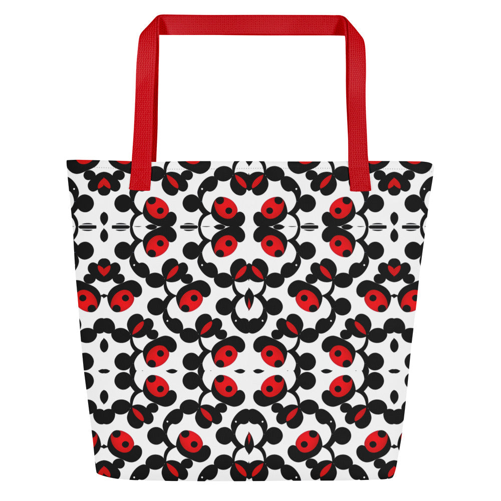 Ladybug Noir Large Tote Bag