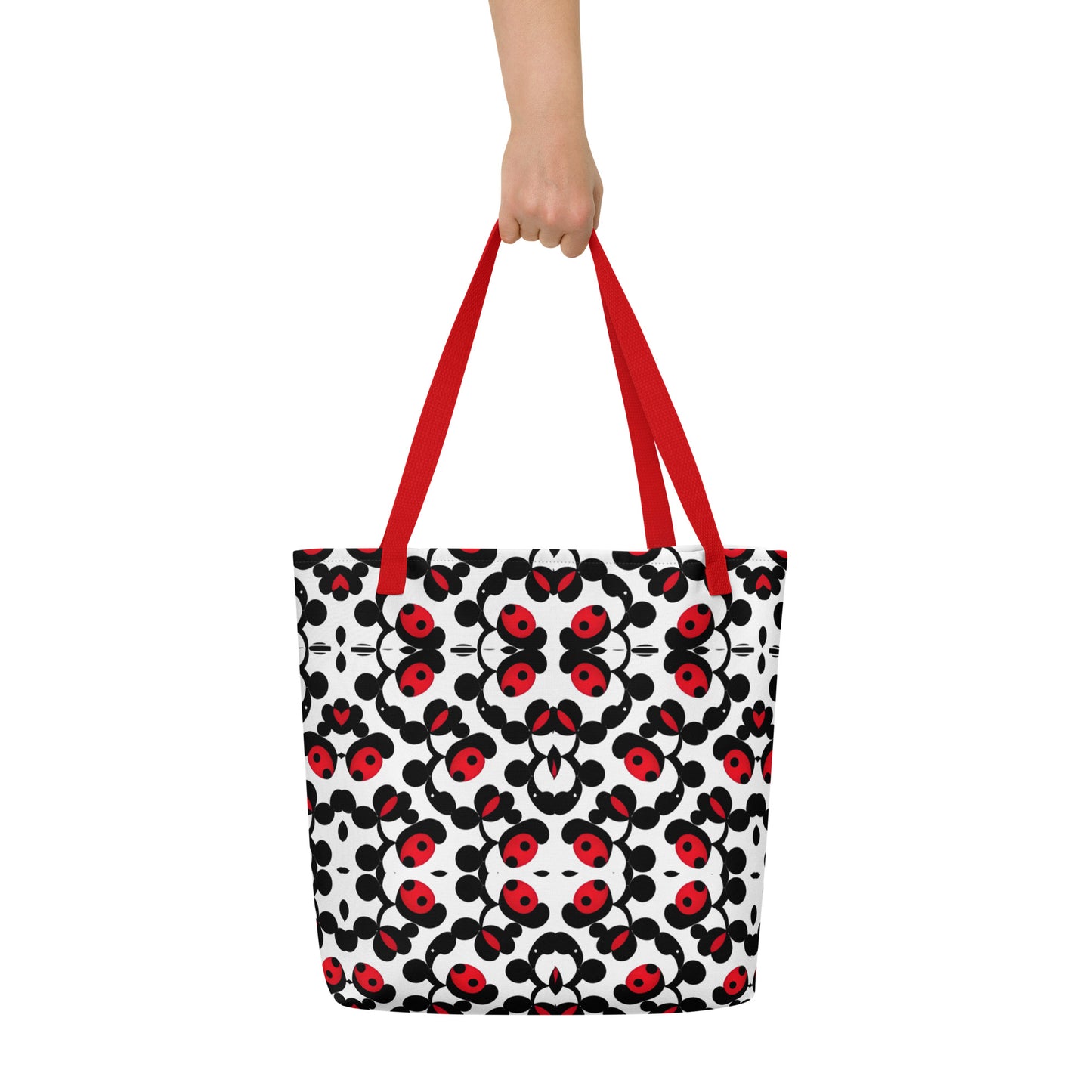 Ladybug Noir Large Tote Bag