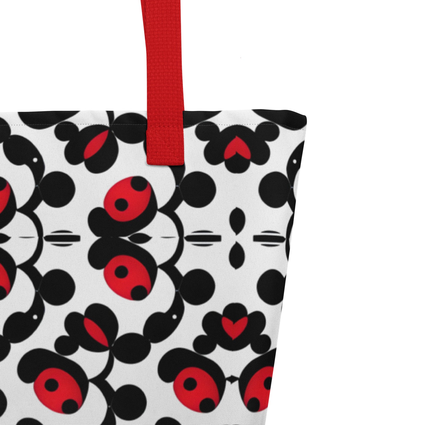 Ladybug Noir Large Tote Bag