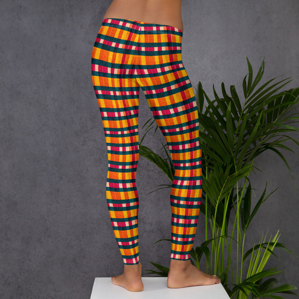 Tropical Fiesta Plaid Leggings