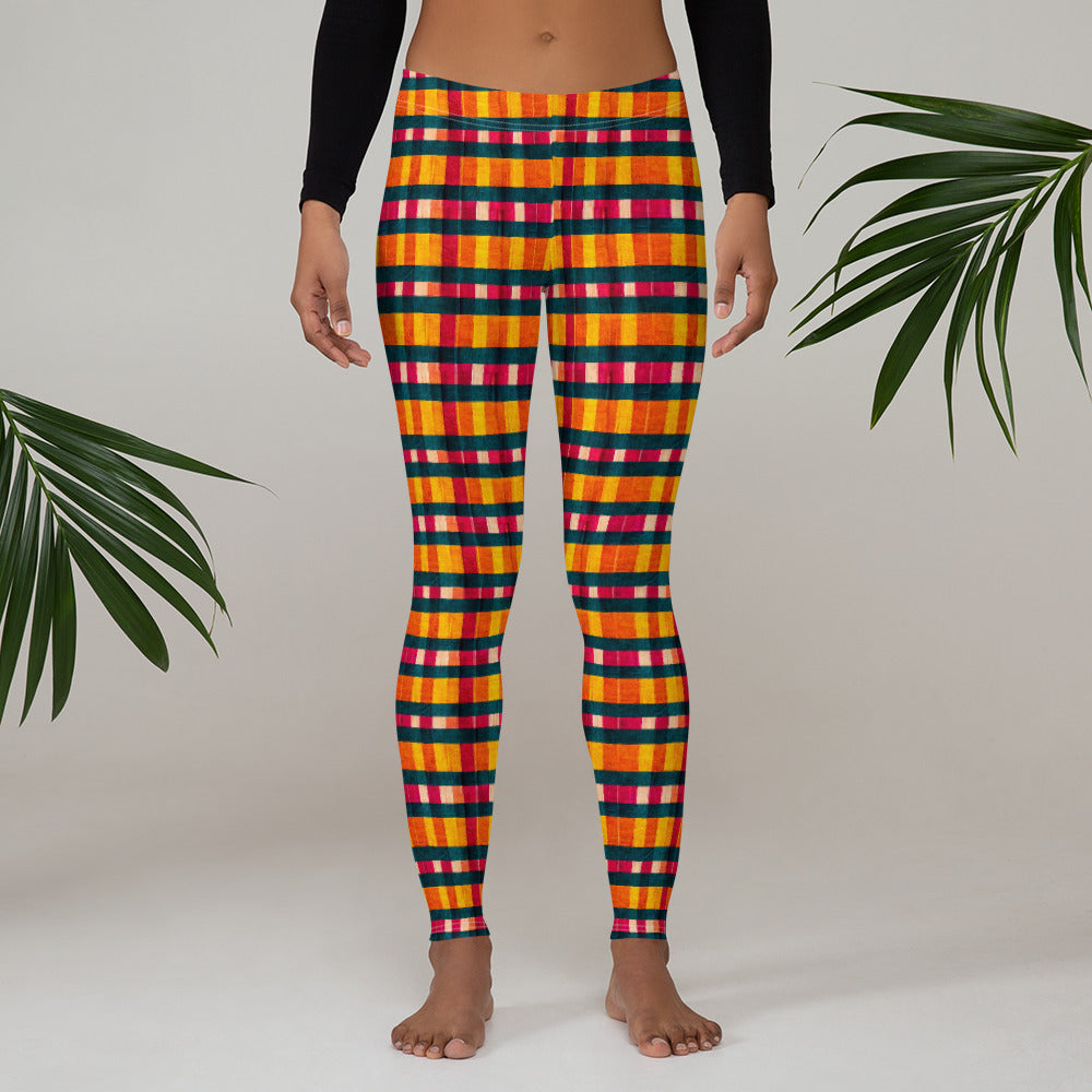 Tropical Fiesta Plaid Leggings