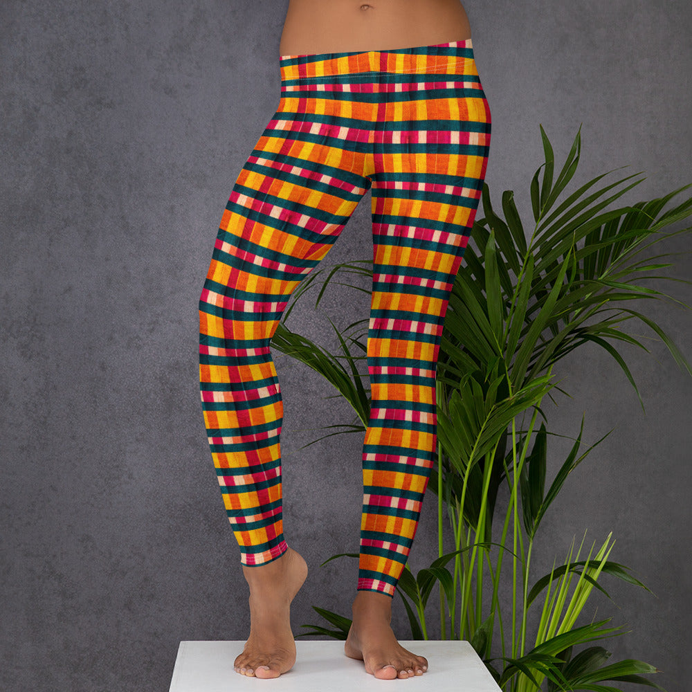 Tropical Fiesta Plaid Leggings