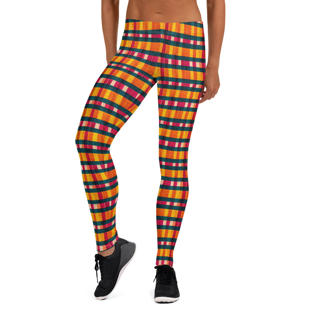 Tropical Fiesta Plaid Leggings