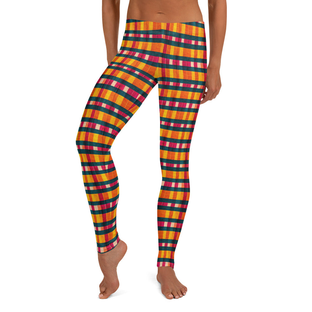 Tropical Fiesta Plaid Leggings