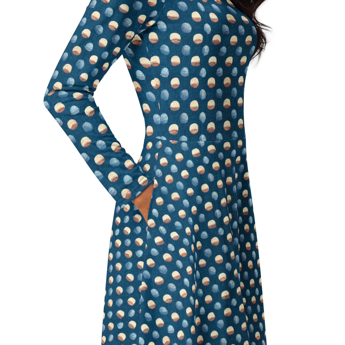 Play Ball long sleeve midi dress