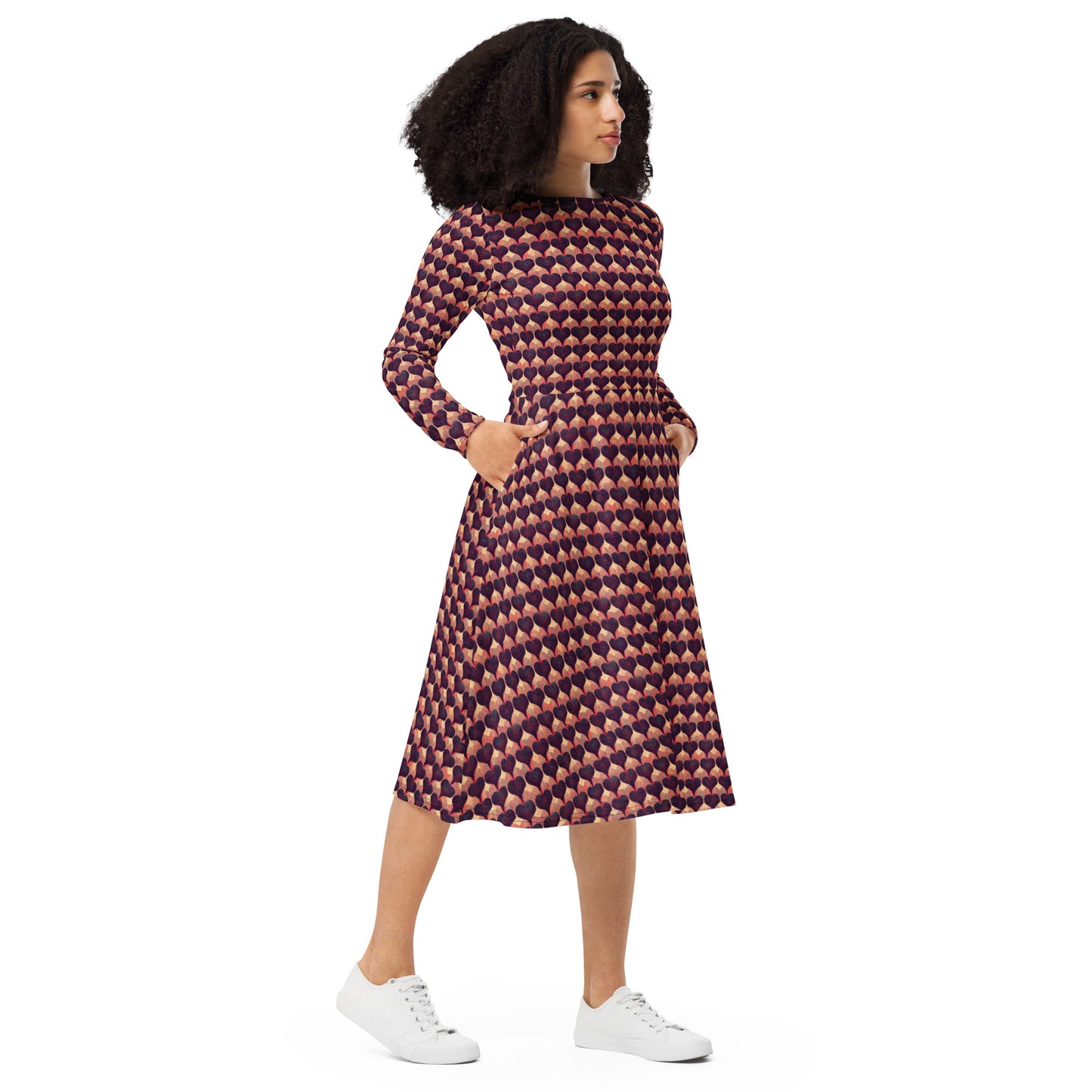 Loves Tapestry long sleeve midi dress