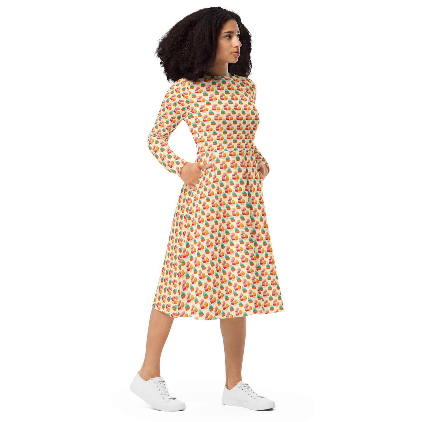 Sweet Jubilee long sleeve midi dress