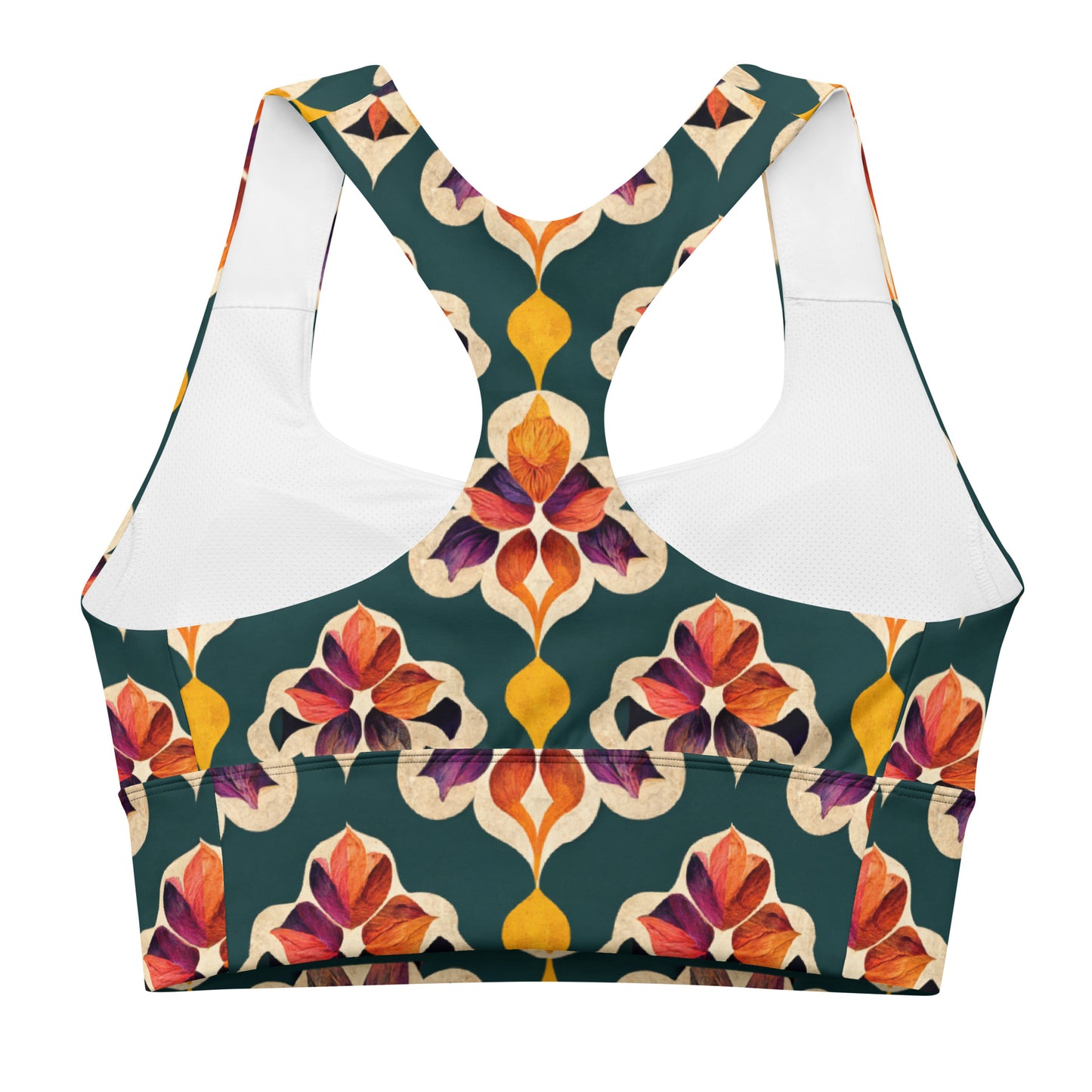 Ifrane’s Rainbow Blossoms Longline sports bra