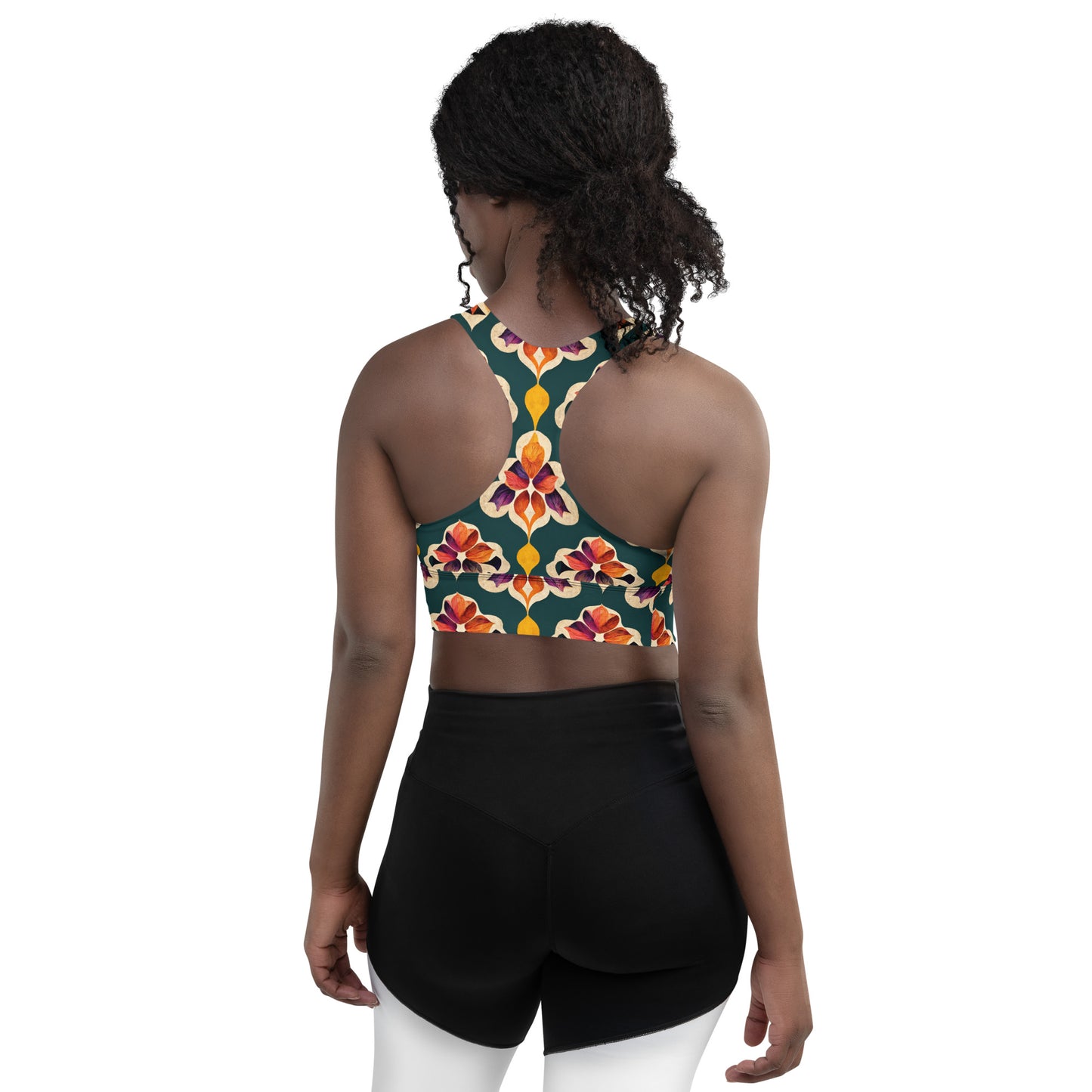 Ifrane’s Rainbow Blossoms Longline sports bra