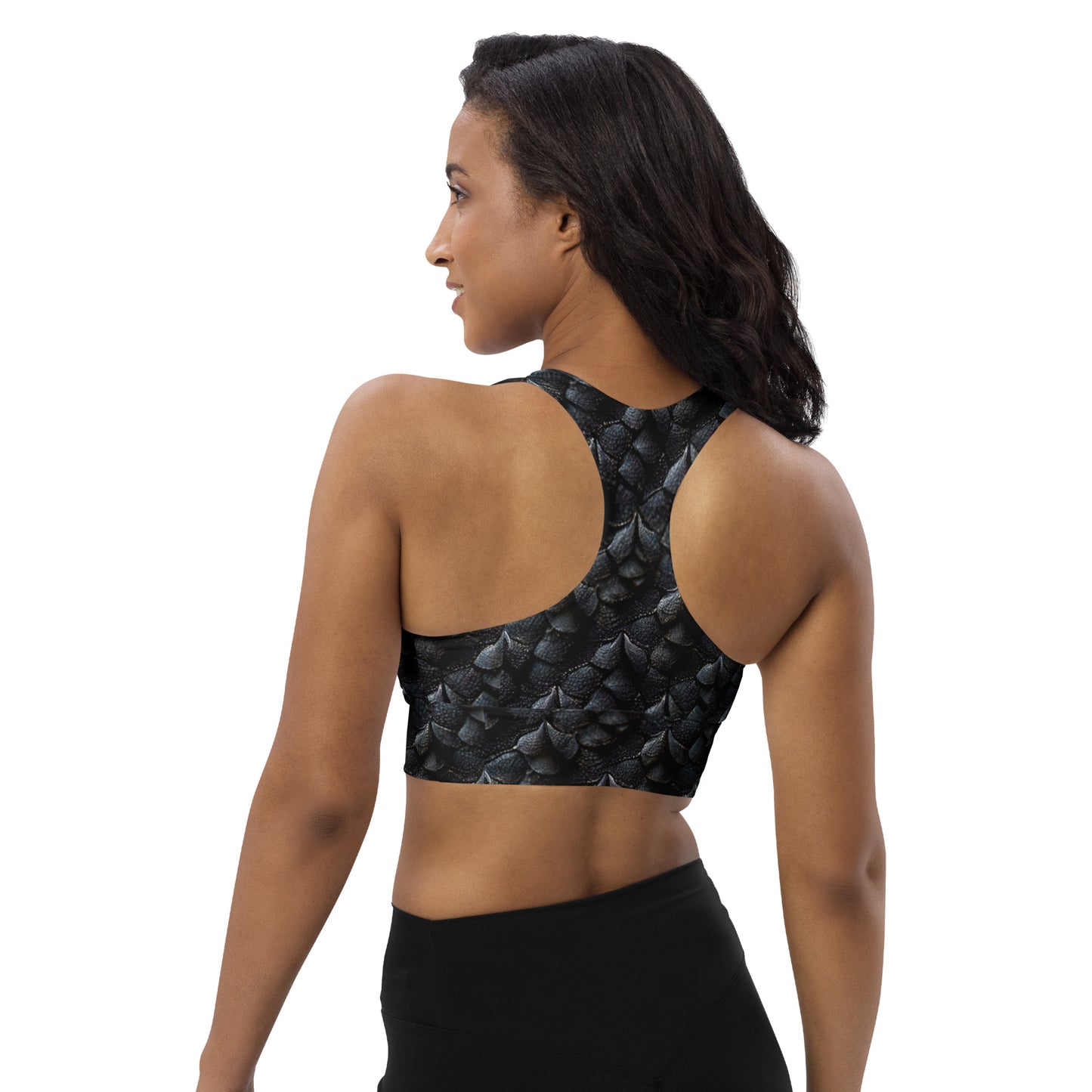 Onyxxor, the Cliff Sentinel Dragon Longline sports bra