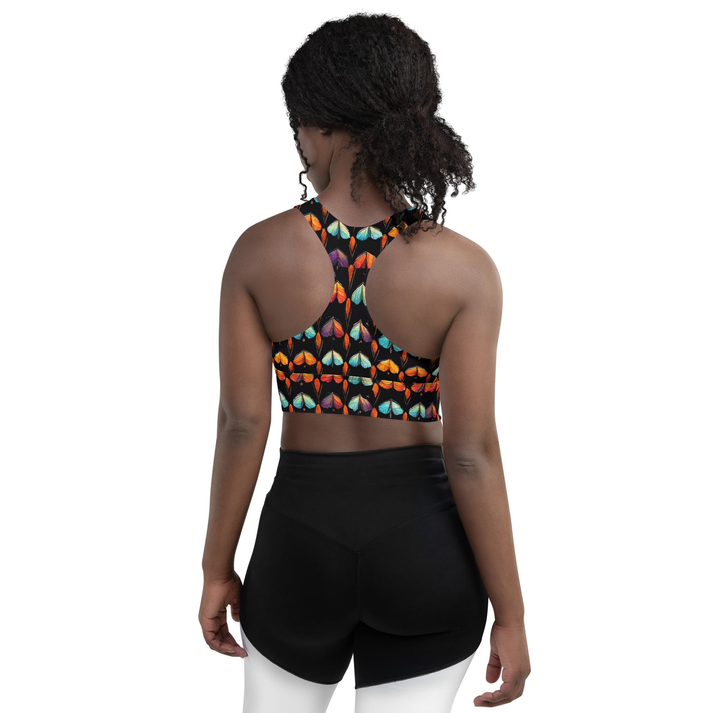 Quilted Wings Longline sports bra