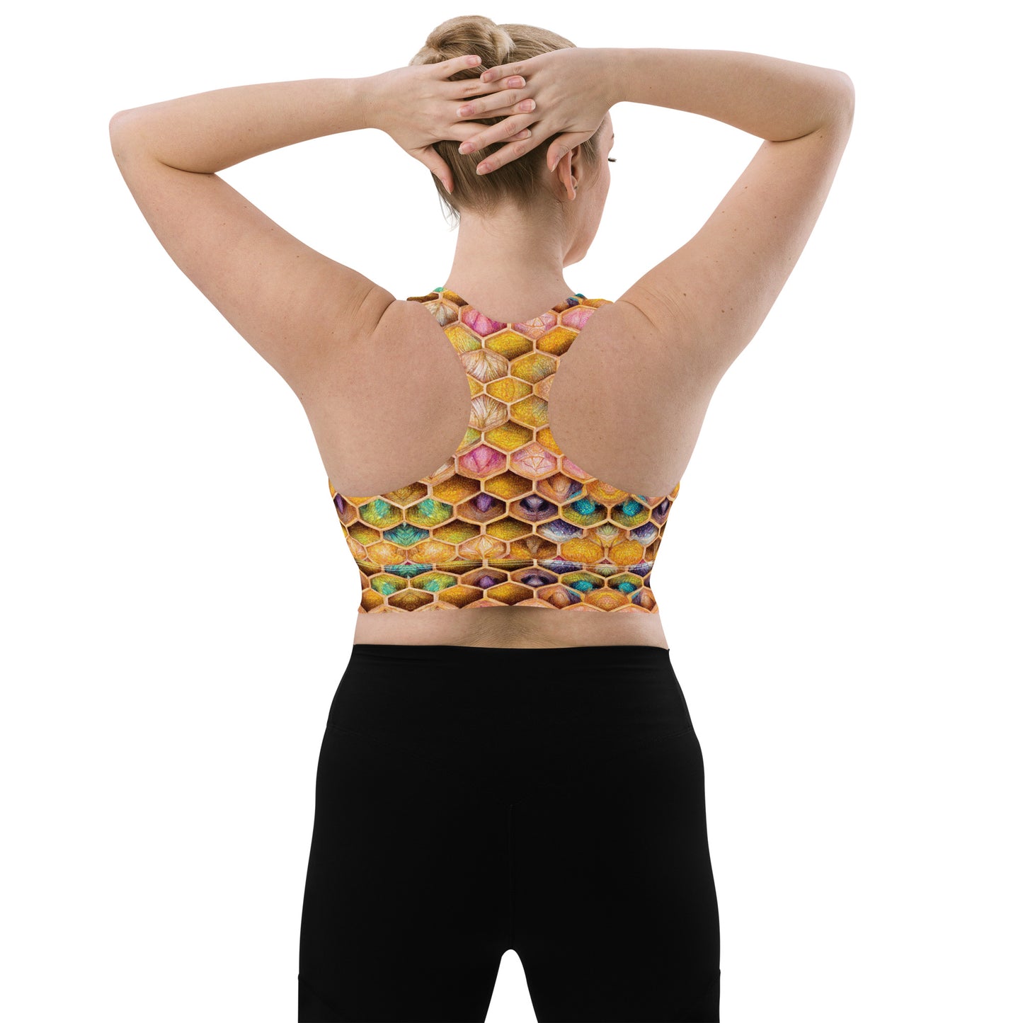 Rainbow Hive Radiance Longline sports bra